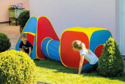 John Dětské stany látkové set 3ks Pop-Up Teepee + Krychle + Prolézací tunel