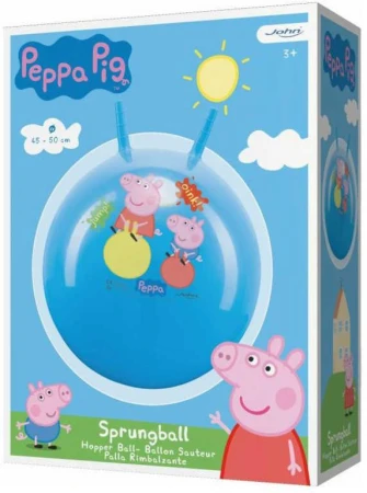 John Hopsadlo modré Peppa Pig skákací loptu 50cm s úchytmi v krabici