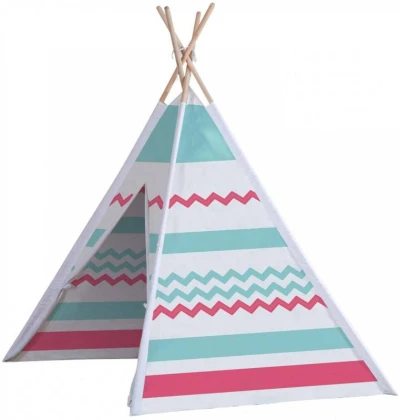 John Indiánský dětský stan Teepee 120x160x120cm dřevěná konstrukce