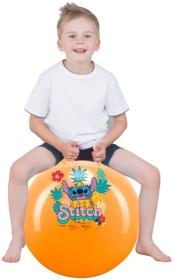 John Míč skákací Stitch 50cm oranžové dětské hopsadlo s držadly
