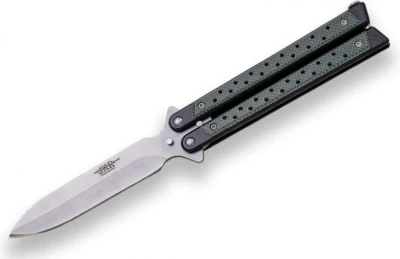 Joker Carbon Fibre Hole olivový 105 mm nůž motýlek