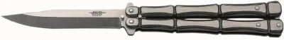 Joker Bones Butterfly černý nerezový 110 mm nůž motýlek