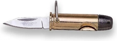 Joker Bullet Shape 42mm hliníkový přívěsek na klíče ve tvaru náboje s čepelí