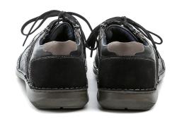 Josef Seibel 44987 černé pánské nadměrné polobotky šíře K