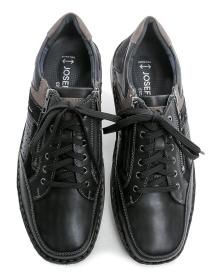 Josef Seibel 44987 černé pánské nadměrné polobotky šíře K