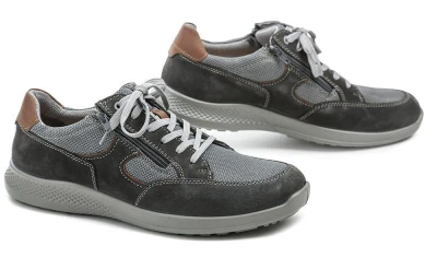 Josef Seibel Comfortabel 640349-09 šedé pánské nadměrné polobotky šíře K