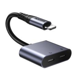 Joyroom Audio adaptér 2 v 1 SY-L02 Lightning na dvojitý Lightning (černý)