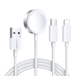 Joyroom Magnetická nabíječka Apple Watch S-IW008 Lightning + USB-C 5V 1,2 m (bílá) Joyroom Magnetická nabíječka Apple Watch S-IW008 Lightning + USB-C 5V 1,2 m (bílá)