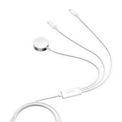 Joyroom Magnetická nabíječka Apple Watch S-IW008 Lightning + USB-C 5V 1,2 m (bílá)