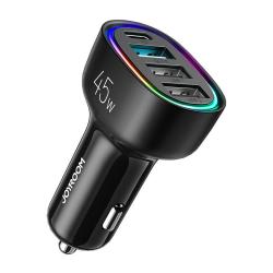 Joyroom Nabíječka do auta JR-CL09, 4 porty, 1x USB-C PD, 1x QC3.0 USB, 2x USB (černá) Joyroom Nabíječka do auta JR-CL09, 4 porty, 1x USB-C PD, 1x QC3.0 USB, 2x USB (černá)