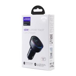 Joyroom Nabíječka do auta JR-CL09, 4 porty, 1x USB-C PD, 1x QC3.0 USB, 2x USB (černá)