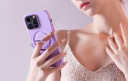 Joyroom PN-15L2 pouzdro Dancing Circle pro iPhone 15 Pro (fialové)