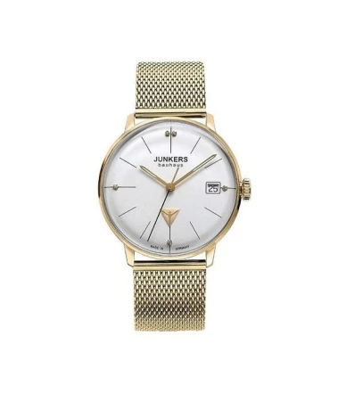 Junkers Bauhaus Lady 6075M-4 zlaté dámské analogové hodinky