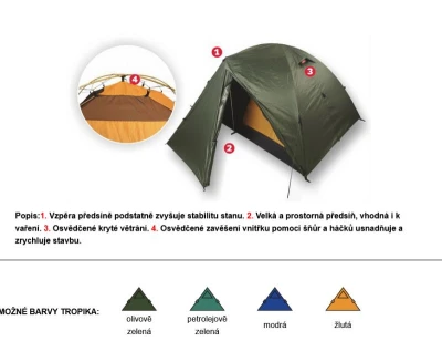 Jurek TOP 3.5 standart turistický stan + sleva 600,- na příslušenství