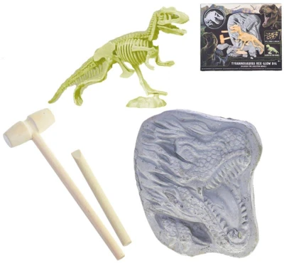 Jurský svět malý paleontolog set pro tesání kostry T-Rexe svítí ve tmě Jurský svět malý paleontolog set pro tesání kostry T-Rexe svítí ve tmě
