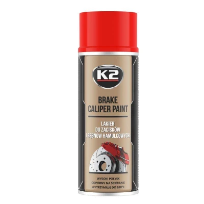 K2 BRAKE CALIPER PAINT 400 ml ČERVENÁ - barva na brzdové třmeny a bubny K2 BRAKE CALIPER PAINT 400 ml ČERVENÁ - barva na brzdové třmeny a bubny