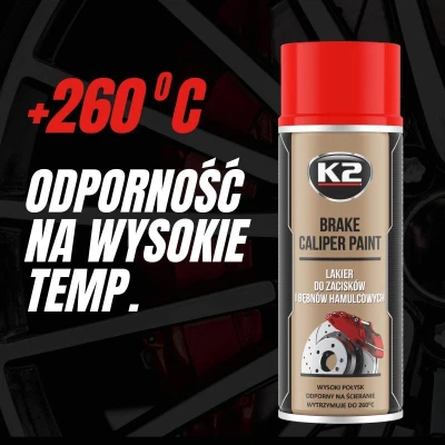 K2 BRAKE CALIPER PAINT 400 ml ČERVENÁ - barva na brzdové třmeny a bubny
