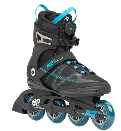 K2 F.I.T. 80 BOA černo/modré pánské inline brusle POUZE US 6,5 / UK 5,5 / EU 39 (VÝPRODEJ)