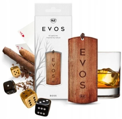 K2 Osvěžovač EVOS BOSS - dřevěná vonná visačka
