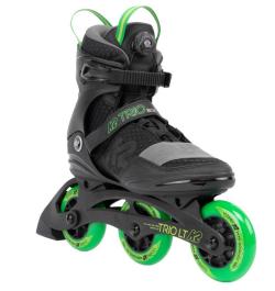 K2 TRIO LT 100 BOA černo/zelené pánské kolečkové brusle + sleva 600,- na příslušenství