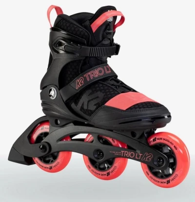 K2 Trio LT 100 červeno/červené dámské inline brusle + osvěžovač obuvi