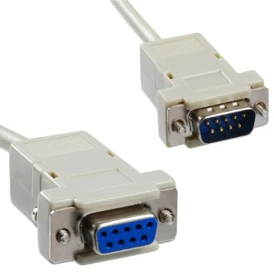 Kabel PremiumCord MD9-FD9 pro sériový přenos dat, rozebírací 2m, světle šedý