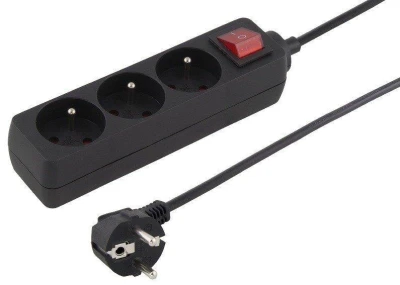 Kabel PremiumCord prodlužovací přívod 230V 2m 3 zásuvkyvypínač, černý (VÝPRODEJ) Kabel PremiumCord prodlužovací přívod 230V 2m 3 zásuvkyvypínač, černý (VÝPRODEJ)