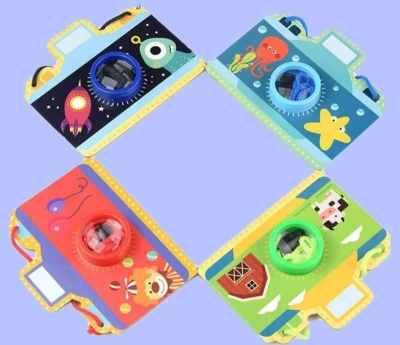 Kaleidoskop detský kukátko fotoaparát kartón/plast 4 druhy