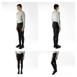 Force MAZE čierne cyklokalhoty do pása s vložkou