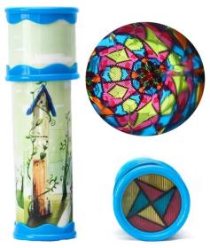 Kaliedoskop dětský plastový krasohled 20cm kukátko 2 druhy