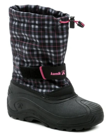 Kamik FINLEY black pink dětské zimní sněhule Kamik FINLEY black pink dětské zimní sněhule