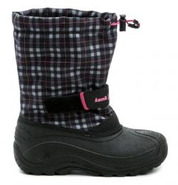 Kamik FINLEY black pink dětské zimní sněhule