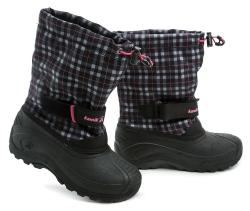 Kamik FINLEY black pink detské zimné snehule