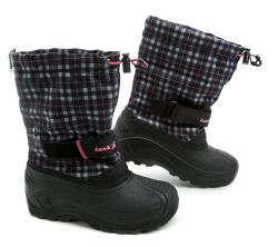 Kamik FINLEY black pink detské zimné snehule