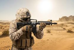 Kapslíková kovová puška černá s dlouhou hlavní série V525 (M16)