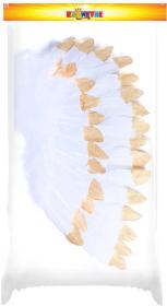 KARNEVAL Andělská křídla s peřím bílo-zlatá (karnevalový doplněk)