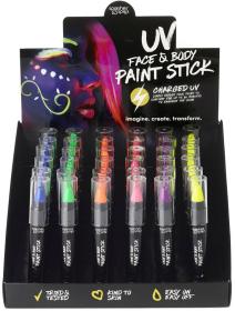 KARNEVAL Barva neonová na obličej a tělo UV 6 barev