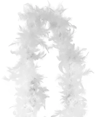 KARNEVAL Boa bílé s peřím 2m (karnevalový doplněk)