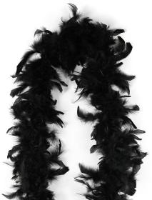 KARNEVAL Boa černé šála s peřím 2m (karnevalový doplněk)