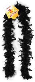 KARNEVAL Boa černé šála s peřím 2m (karnevalový doplněk)