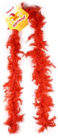 KARNEVAL Boa červené šála s peřím 2m (karnevalový doplněk)