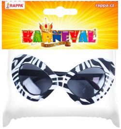 KARNEVAL Brýle retro černobílé dospělé (karnevalový doplněk)