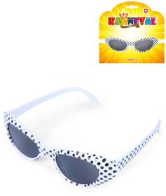 KARNEVAL Brýle retro puntíkované černobílé (karnevalový doplněk)