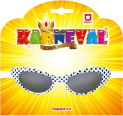 KARNEVAL Brýle retro puntíkované černobílé (karnevalový doplněk)