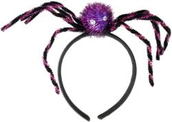 KARNEVAL Čelenka fialový pavouk Halloween dekorace