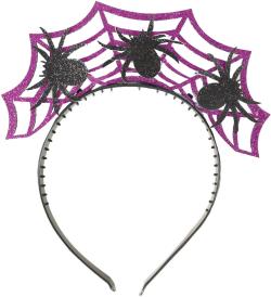 KARNEVAL Čelenka Halloween s pavouky (karnevalový doplněk)