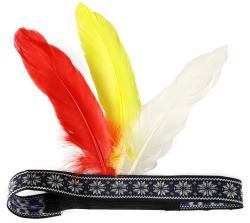 KARNEVAL Čelenka indiánská s peřím (karnevalový doplněk)