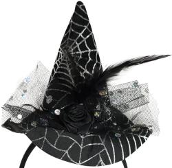 KARNEVAL Čelenka klobouček pvučina (karnevalový doplněk)