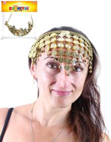KARNEVAL Čelenka orientální s penízky (karnevalový doplněk)