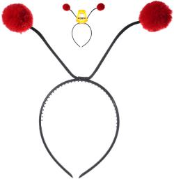 KARNEVAL Čelenka s tykadly beruška dětská (karnevalový doplněk)